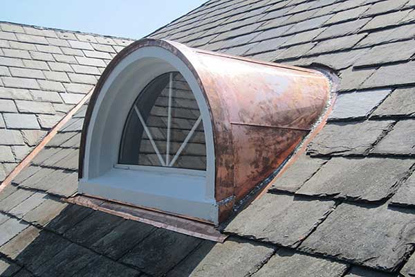 Custom Copper Barrel Dormer Roofs