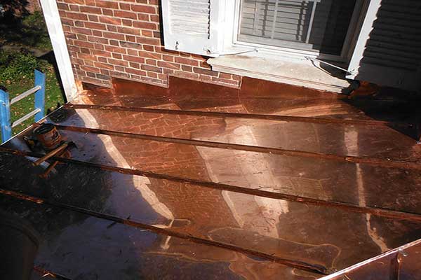 Standing Seam Copper Roof Installation